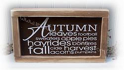 Autumn Farmhouse Framed Sign
