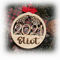 2021 Snowflake Custom Name Ornament