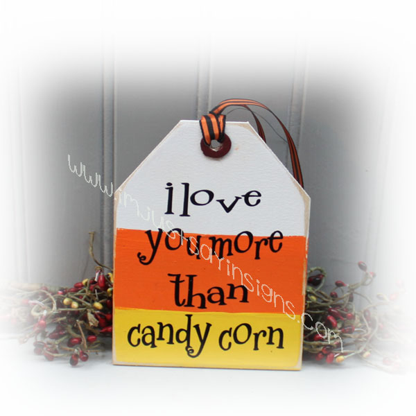 I love you more than candy corn hangtag