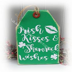 Irish Kisses & Shamrock Wishes Hangtag
