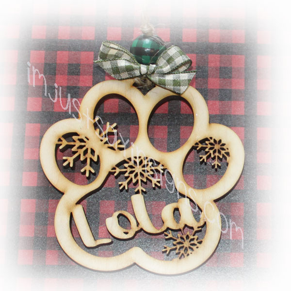 Custom Dog Paw Ornament