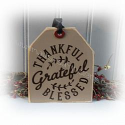 Thankful Grateful Blessed Hangtag