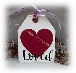 Valentine Day Heart Loved Hangtag