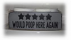 Would Poop Here Again Bathroom Box